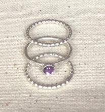 Load image into Gallery viewer, Stacking Amethyst Ring Set