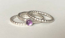 Load image into Gallery viewer, Stacking Amethyst Ring Set