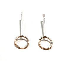 Load image into Gallery viewer, Modern Silver and Gold Drop Earrings
