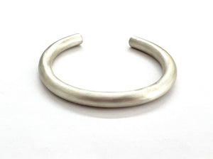 Heaviest Gauge Silver Cuff Bracelet - Matte - 6.55mm Thick