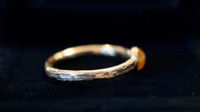 Load image into Gallery viewer, Citrine and Gold Solitaire Ring, Minimalist Gemstone Jewelry, Yellow Gem Ring, November Birthstone Ring, Slim Gold Band, Special Gift
