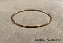 Load image into Gallery viewer, Gold Stacking Bangle, Stacking Bracelet, Textured Bangle, Handcrafted Bangle, 14k Gold Filled Bangle, Custom Size Bangle, Special Gift Idea
