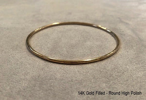 Gold Stacking Bangle, Stacking Bracelet, Textured Bangle, Handcrafted Bangle, 14k Gold Filled Bangle, Custom Size Bangle, Special Gift Idea