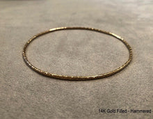 Load image into Gallery viewer, Gold Stacking Bangle, Stacking Bracelet, Textured Bangle, Handcrafted Bangle, 14k Gold Filled Bangle, Custom Size Bangle, Special Gift Idea
