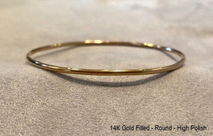 Gold Stacking Bangle, Stacking Bracelet, Textured Bangle, Handcrafted Bangle, 14k Gold Filled Bangle, Custom Size Bangle, Special Gift Idea