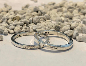 White Topaz Ring, Genuine White Topaz Engagement Ring Set, Wedding Ring Set, Stacking Gemstone Rings, Custom Size Rings, Gift for Her, Bride