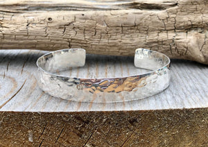 Wide Sterling Cuff, Textured Sterling Silver Bracelet, 925 Silver Cuff, Gift for Friend, Solid Silver Jewelry, Hammered Cuff Bracelet