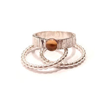 Load image into Gallery viewer, Citrine Ring Set, November Birthstone Ring, Gemstone Layering Ring, Gold and Silver Stacking Ring Set, Gift for Friend, Custom Sizes
