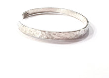 Load image into Gallery viewer, Textured Silver Bracelet, Custom Sterling Silver Cuff, Personalized Jewelry, Girlfriend Gift, Thick Silver Jewelry, Hand Stamped Initials
