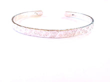 Load image into Gallery viewer, Textured Silver Bracelet, Custom Sterling Silver Cuff, Personalized Jewelry, Girlfriend Gift, Thick Silver Jewelry, Hand Stamped Initials

