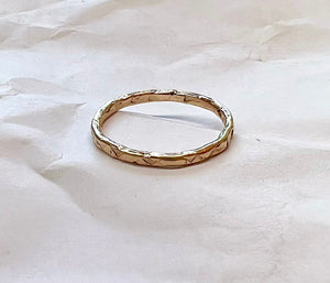 Stacking Ring Set, THREE mixed Metal Stack Rings, Gold Rose Yellow Gold and Sterling Rings, Minimalist Textured Rings, Stackable Ring Bands