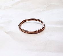 Load image into Gallery viewer, Stacking Ring Set, THREE mixed Metal Stack Rings, Gold Rose Yellow Gold and Sterling Rings, Minimalist Textured Rings, Stackable Ring Bands
