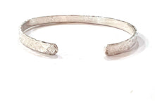 Load image into Gallery viewer, Textured Silver Bracelet, Custom Sterling Silver Cuff, Personalized Jewelry, Girlfriend Gift, Thick Silver Jewelry, Hand Stamped Initials
