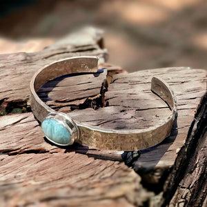 Larimar Sterling Silver Cuff Bracelet