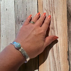 Larimar Sterling Silver Cuff Bracelet