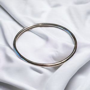 Sterling Silver Bangle Bracelet, Oval Bangle, Stacking Bracelet, Unique Gift, Custom Jewelry, Solid Silver Bangle, Handmade Jewelry, Gift