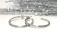 Load image into Gallery viewer, Large Sterling Silver Hoop Earrings
