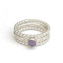 Load image into Gallery viewer, Stacking Amethyst Ring Set
