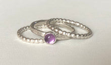 Load image into Gallery viewer, Stacking Amethyst Ring Set
