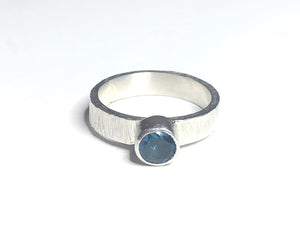 Natural London Blue Topaz Ring Set