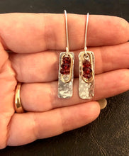 Load image into Gallery viewer, Garnet Dangle Drop Earrings
