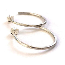 Load image into Gallery viewer, Large Sterling Silver Hoop Earrings
