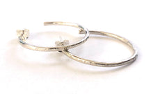 Load image into Gallery viewer, Large Sterling Silver Hoop Earrings
