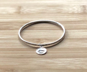 Charming Sterling Silver Bangle Bracelet