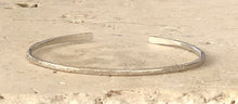Load image into Gallery viewer, Slim Textured Sterling Silver Cuff Bracelet
