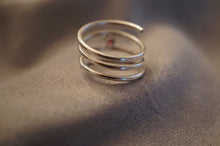 Load image into Gallery viewer, Garnet Sterling Silver Wrap Ring
