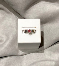 Load image into Gallery viewer, Unique Red Garnet Solitaire Ring
