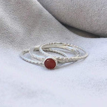 Load image into Gallery viewer, Carnelian Stacking Ring Set
