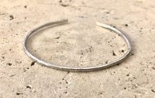 Load image into Gallery viewer, Slim Textured Sterling Silver Cuff Bracelet
