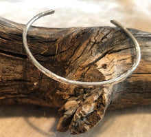 Load image into Gallery viewer, Sterling Silver Slim Textured Cuff Bracelet
