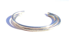 Load image into Gallery viewer, Thick Solid Sterling Silver Cuff Bracelet - Smooth or Textured - 3.25mm Round
