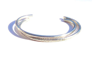 Textured or Smooth Sterling Silver Cuff Bracelet - 3.25mm