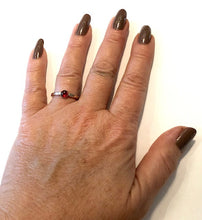 Load image into Gallery viewer, Garnet and Gold Solitaire RIng
