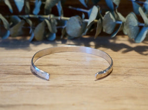 Heavy Solid Sterling Silver Cuff Bracelet - 6mm Wide