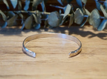 Load image into Gallery viewer, Sterling Silver Hammered Cuff Bracelet - 6mm Wide
