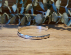 Heavy Solid Sterling Silver Cuff Bracelet - 6mm Wide