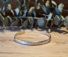 Load image into Gallery viewer, Sterling Silver Hammered Cuff Bracelet - 6mm Wide
