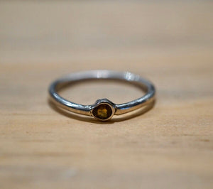 Genuine Gemstone Solitaire Ring - Pick your Gemstone