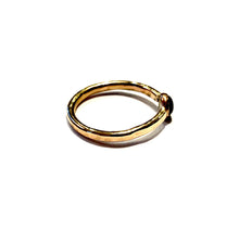 Load image into Gallery viewer, Garnet and Gold Solitaire RIng
