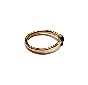 Garnet and Gold Solitaire RIng