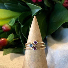 Load image into Gallery viewer, Slim gold gemstone ring
