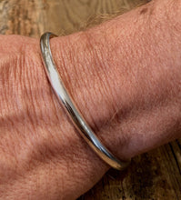 Load image into Gallery viewer, Men&#39;s Thick Solid Sterling Silver Cuff Bracelet - 5.2 mm
