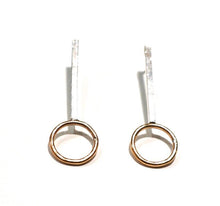 Load image into Gallery viewer, Modern Sterling Silver and Gold Earrings
