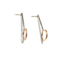 Load image into Gallery viewer, Modern Sterling Silver and Gold Earrings
