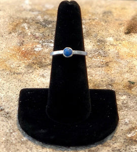 Sterling Silver Lapis Solitaire Ring
