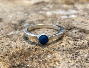 Sterling Silver Lapis Solitaire Ring